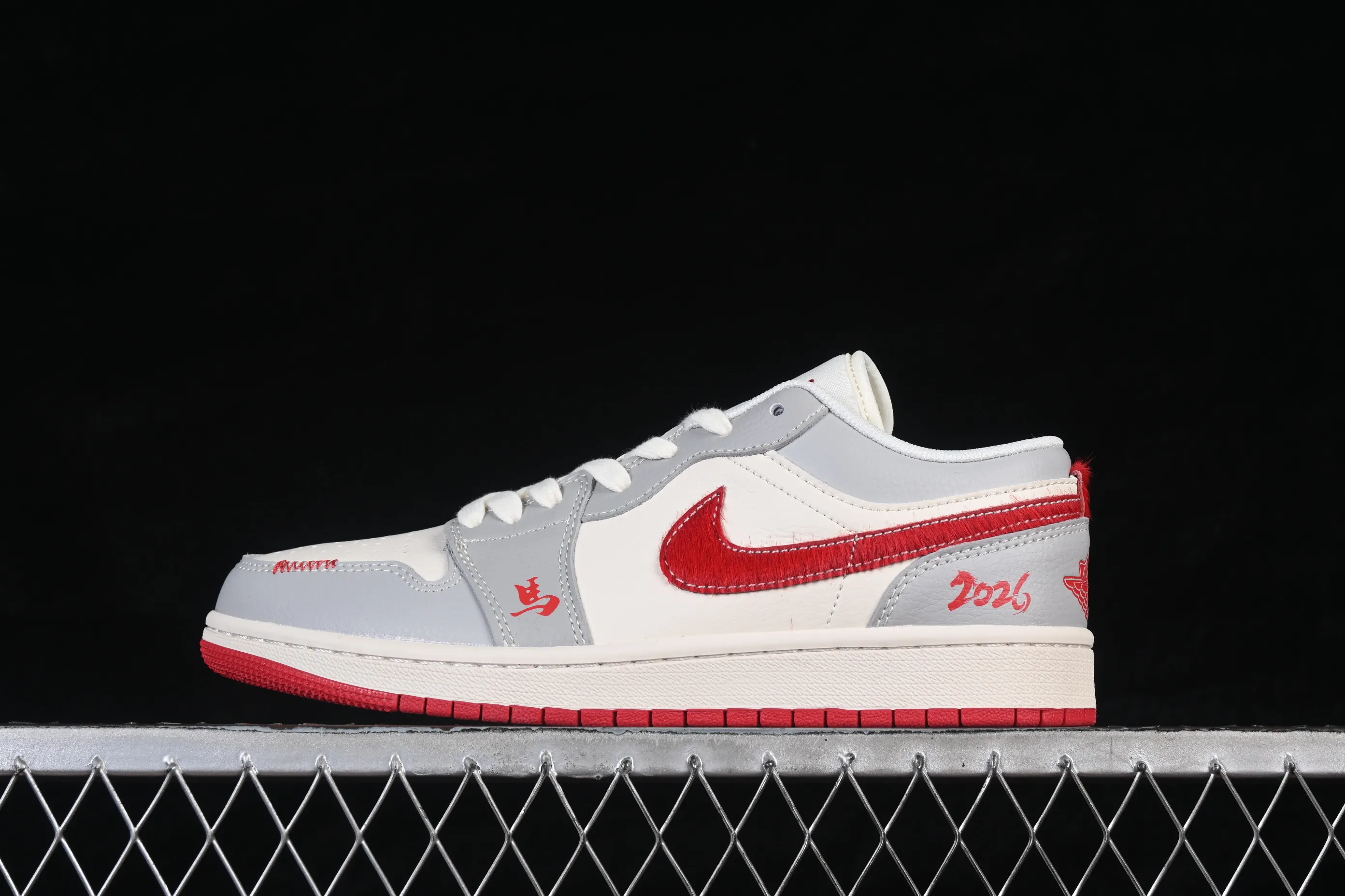 All categories Air Jordan Jordan series basketball shoes Air Jordan 1 Low High-end customized low-top sneakers Air Jordan 1 Low AJ1 Joe 1 Year of the Horse limited edition Red Pony High-end customized low-top retro basketball shoes MZ9588-841